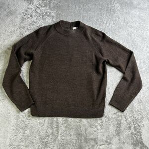 Hampshire Studio Mock Neck Sweater-Petite Small Zip Back Brown Classic Minimal